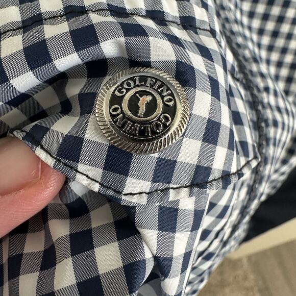 golfino germany women’s large navy check full zip golf jacket european style - Picture 14 of 16